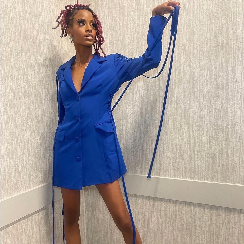 Electric Blue Blazer Dress